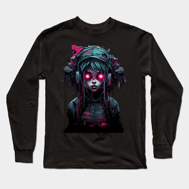 futuristic Long Sleeve T-Shirt by vaporgraphic